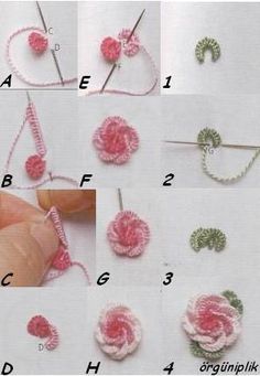Вышивка невероятно красивых цветочков