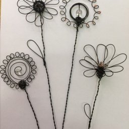 ​Цветочки из проволоки