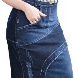 ​Идеи комбинированных джинсовых юбок из обрезков