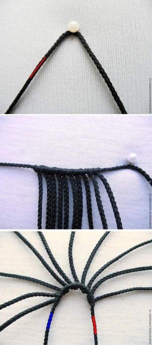 Плетем объемную бусину в технике макраме Плетем объемную бусину в технике макраме