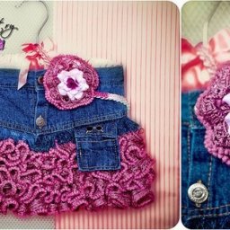 Идея для джинсовой детской юбочки