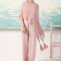 Пончо из альпака спицами