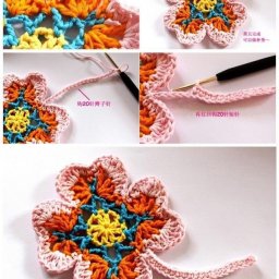 ​Чудесный вязаный цветок