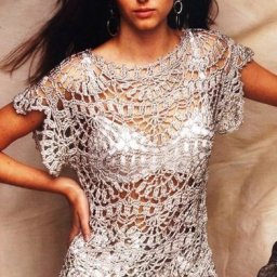 Ажурный топ крючком