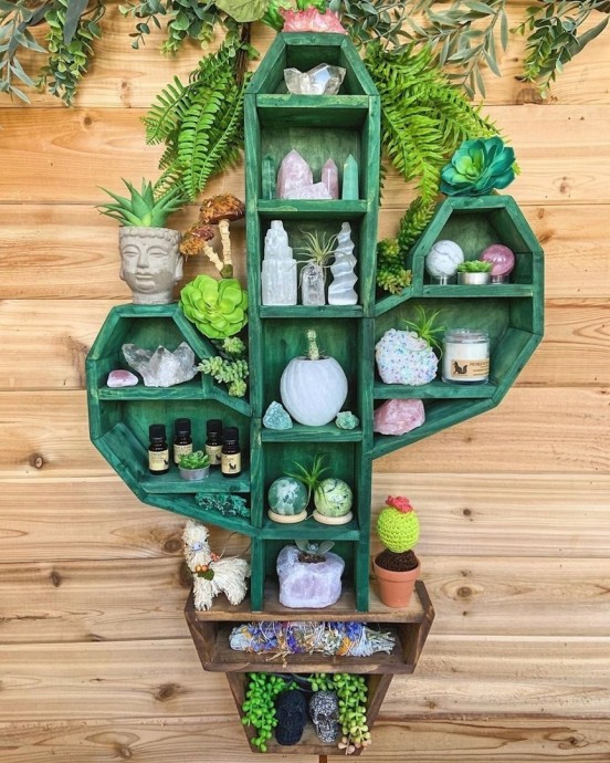 ​Необычные деревянные полки: идеи для творчества