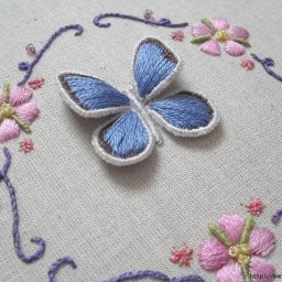 ​Объёмная вышивка бабочки