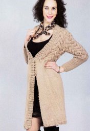 ​Пальто с узором жгутами