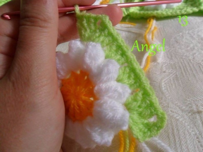 ​Плед из ромашек: мастер-класс