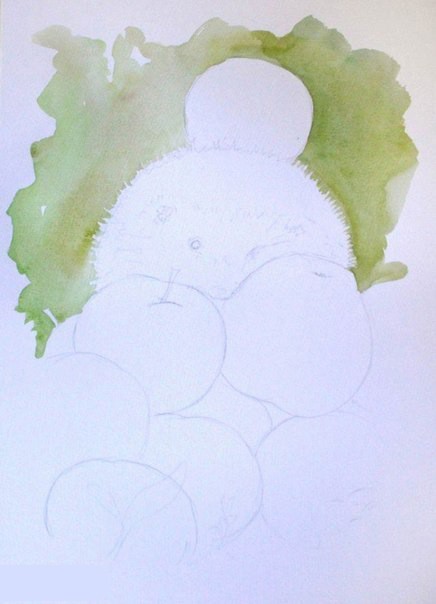 ​Рисуем осеннего сытого ёжика