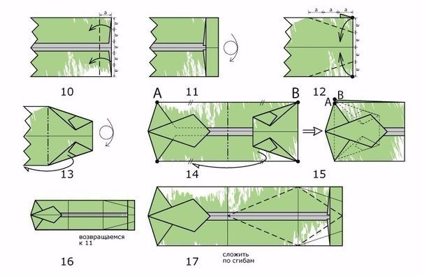 Рубашка в технике оригами из бумажной купюры