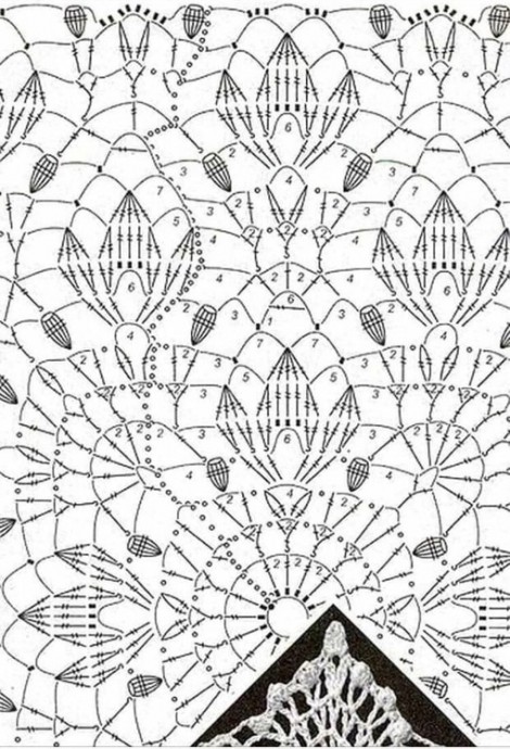 ​Шаль "Подснежники"