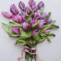 ​Тюльпаны лентами: мастер-класс