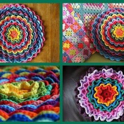 ​Вязание крючком в технике "Цветение"