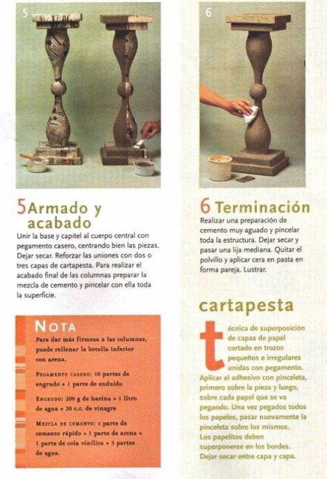 Прозрачный столик из бутылок