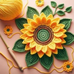 Вяжем подсолнух