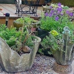 Кашпо из старой ткани