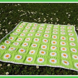 Ромашковый плед крючком: мастер-класс