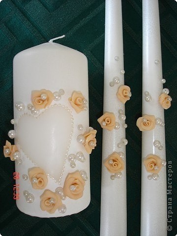 Свадебные свечи своими руками