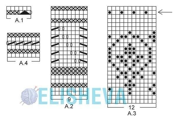 Джемпер с ажуром и жаккардовым узором от Drops Design