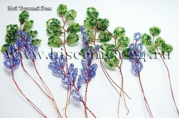 Сирень из бисера