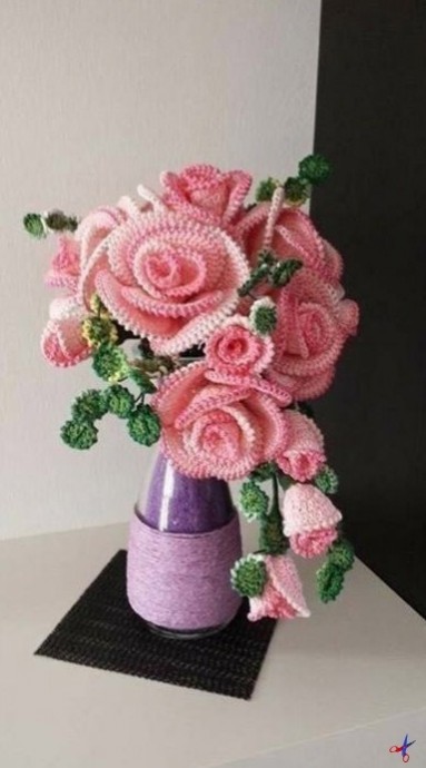 Розочки из пряжи