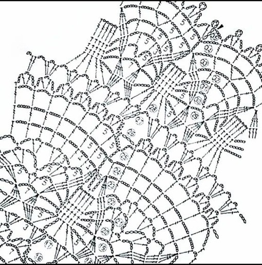 ​Роскошная вязаная салфетка