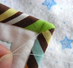 Обработка угла косой бейкой