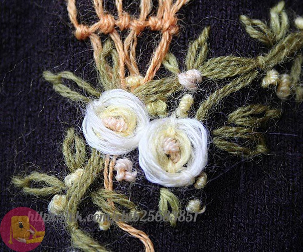 Красота шва рококо в вышивке