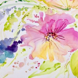 ​Необычная техника рисования акварельными красками: техника мазками и пятнами