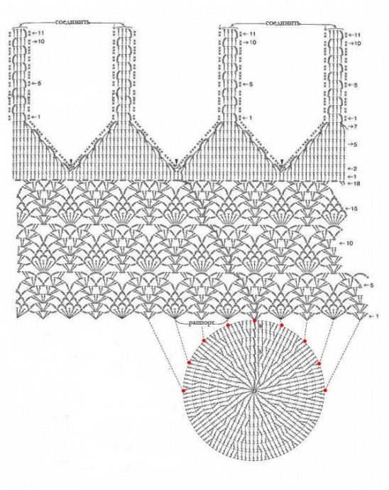 Разные варианты чудесных вязаных сумочек