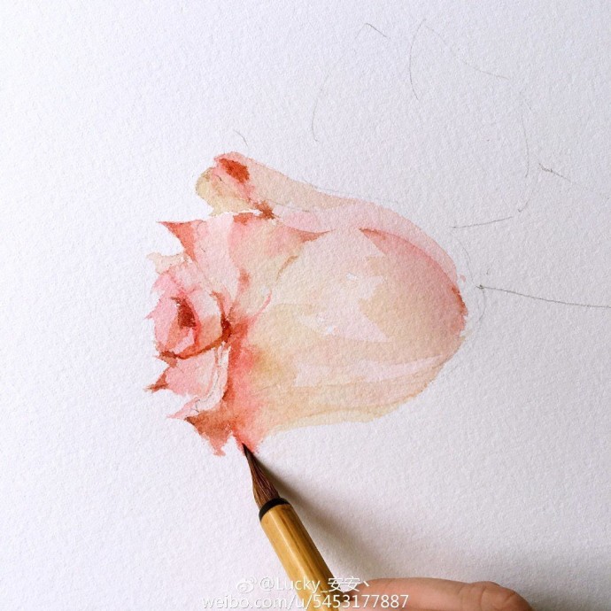 Рисуем розы акварелью