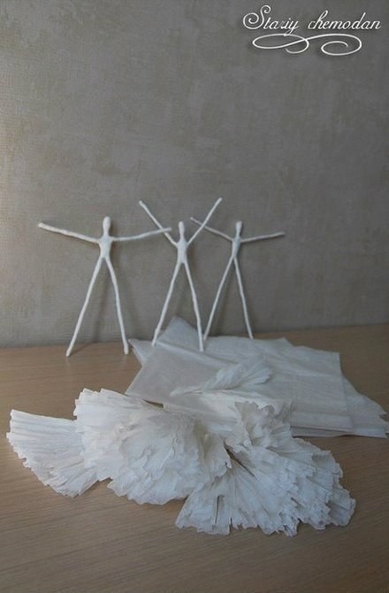 Балерины из салфеток