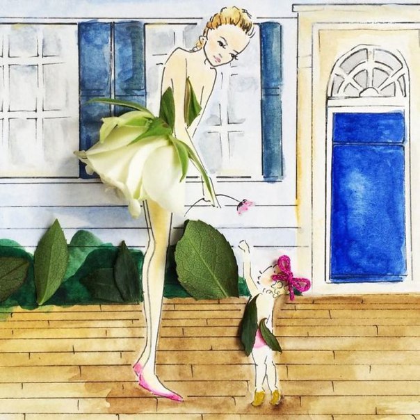 ​Чудесные коллажи из цветов