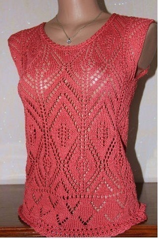 Красивый ажурный узор для летнего топа