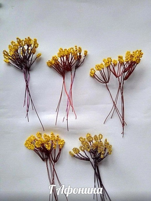 Анемоны из бисера и рубки Анемоны из бисера и рубки