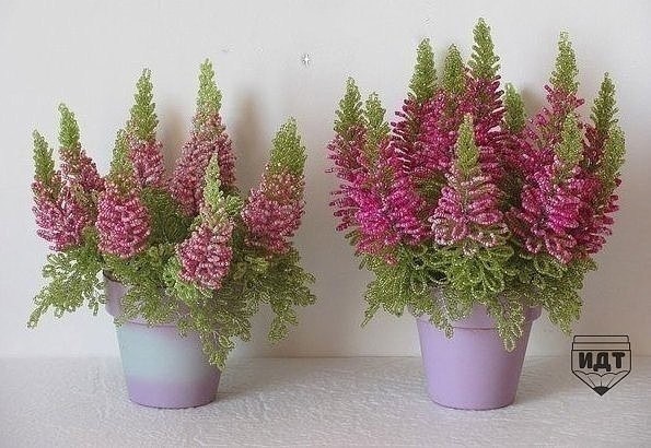 Красивая композиция из бисера на проволочном каркасе Красивая композиция из бисера на проволочном каркасе