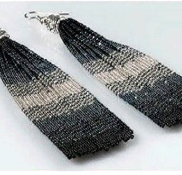 Серьги-кисточки из чешского бисера своими руками