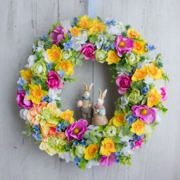 ​Весенние интерьерные веночки яркими нежными цветами