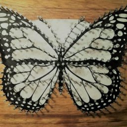 ​Бабочка в технике стринг-арт