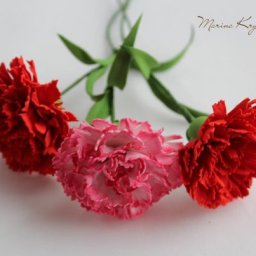 Гвоздики из фоамирана