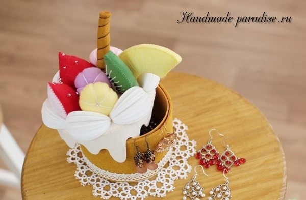 Шкатулка из фетра