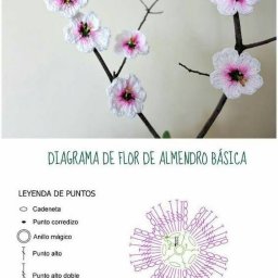 ​Множество разных вязаных цветочков