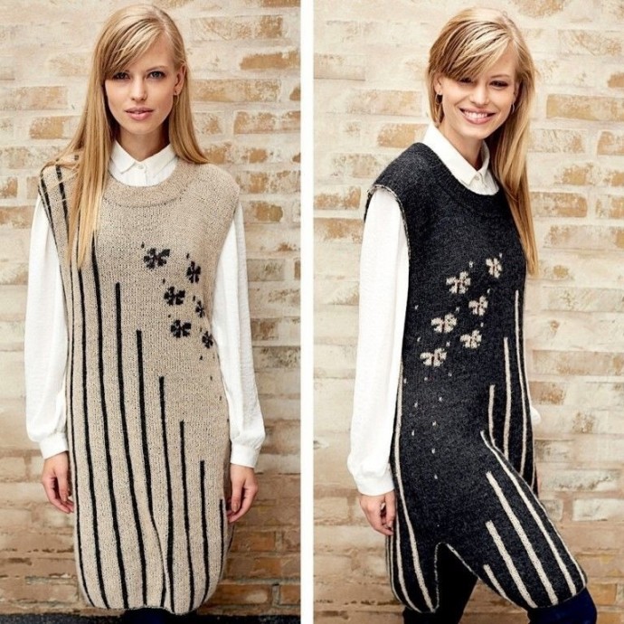 Двусторонний сарафан с цветами