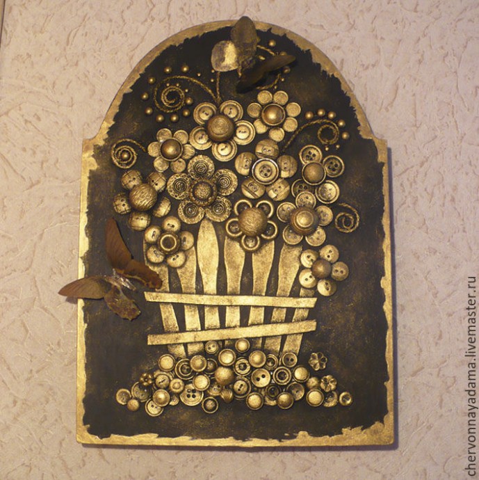 Панно из пуговиц Панно из пуговиц