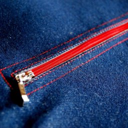 Прорезной карман на молнии для джинсовых юбок/брюк