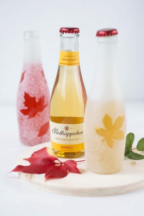 Осенняя ваза из бутылки