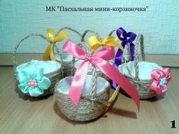 Пасхальная мини-корзинка: мастер-класс