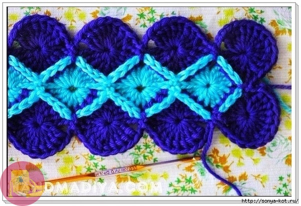 Прямоугольный плед баварской вязкой Прямоугольный плед баварской вязкой