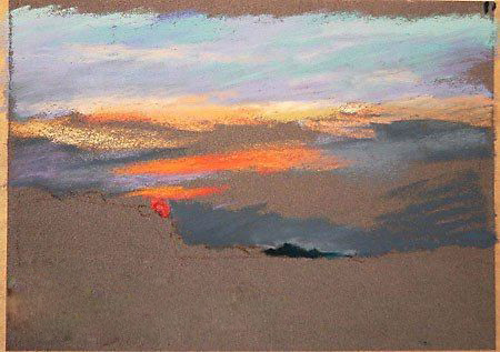 Рисуем закат на берегу моря