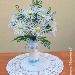 Ромашки из бисера: мастер-класс